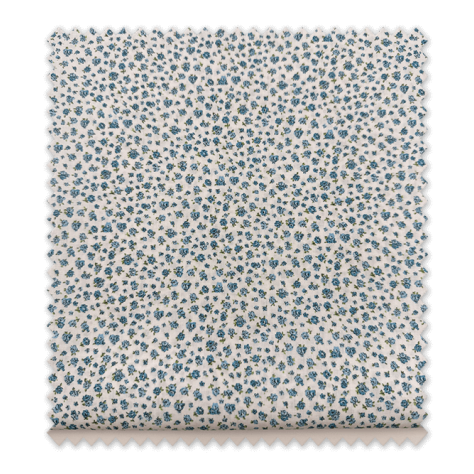 Retal de popelín estampado azul claro para costura