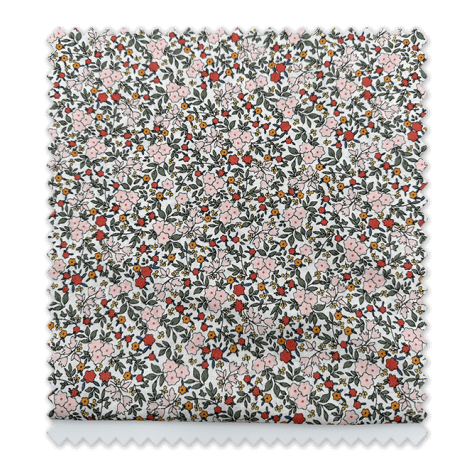 Retal voile algodón orgánico flores primavera 0,60 m