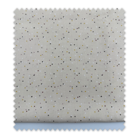 Tela popelín algodón mini lunares fondo beige