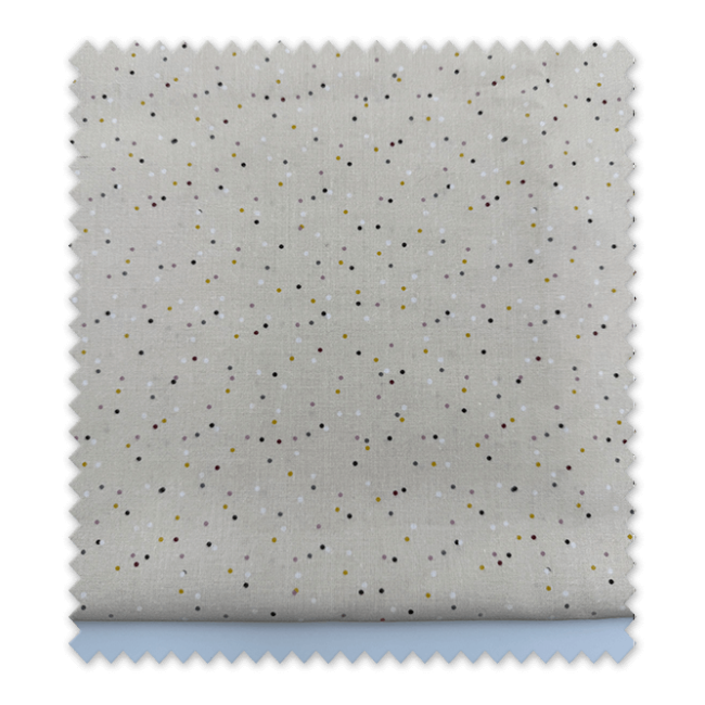 Tela popelín algodón mini lunares fondo beige