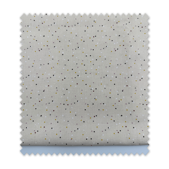 Tela popelín algodón mini lunares fondo beige