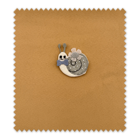 Parche forma caracol, decorar ropa infantil, parches coser, manualidades textiles, parches decorativos