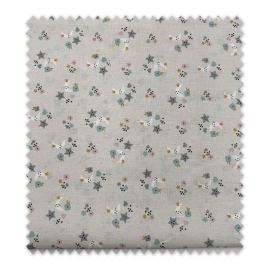 Tela algodón infantil lunas estrellas 0,60 m Retal de algodón 100% para bebé Algodón estampado lunas y estrellas costura