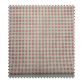 Retal de tela popelín cuadros vichy rosa claro