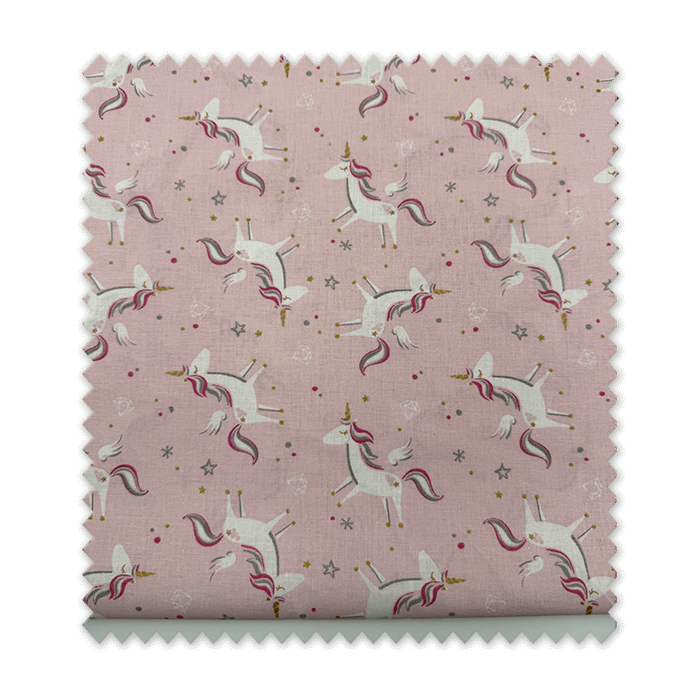 Retal de tela algodón rosa con unicornios 0,80 m
