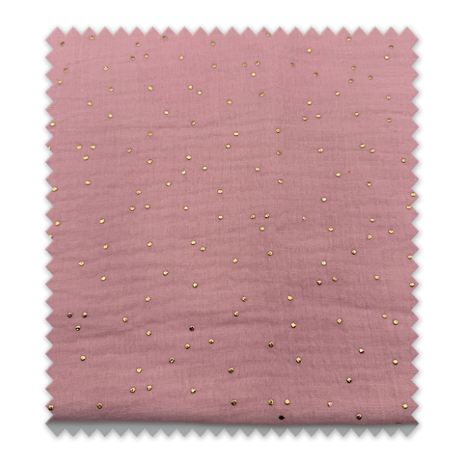 Retal de tela doble gasa rosa bebé 0,90 m