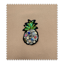 Parche piña strass multicolor termoadhesivo