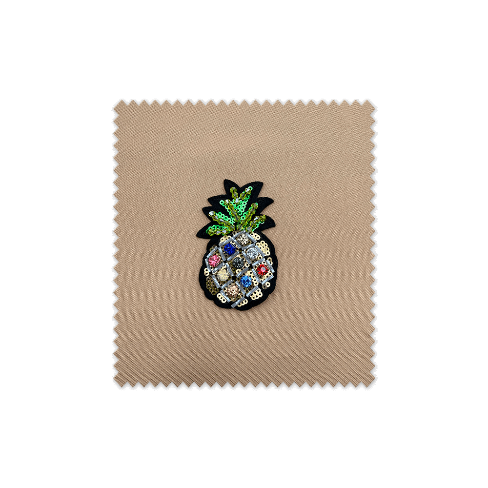 Parche piña strass multicolor termoadhesivo