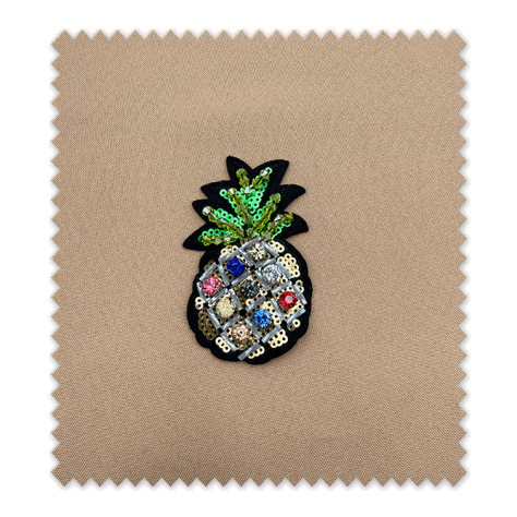 Parche piña strass multicolor termoadhesivo