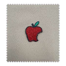 Parche manzana roja termoadhesivo. Aplique manzana roja para ropa