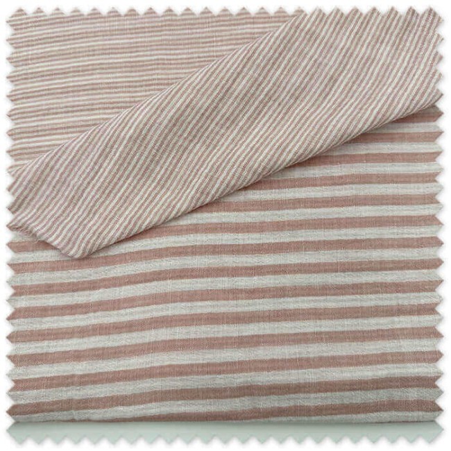 Doble gasa rayas doble cara rosa