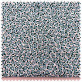 Tela doble gasa floral turquesa en retal 0,90 m