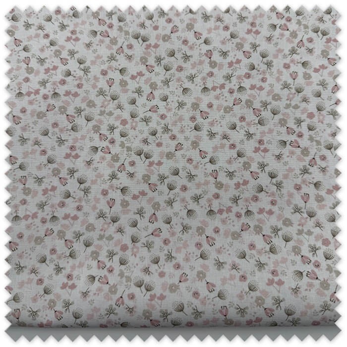 retal popelín rosa empolvado diente de león gris 0,55 m