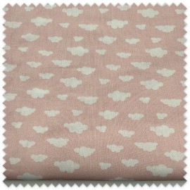 retal popelín nubes fondo rosa 0,60 m