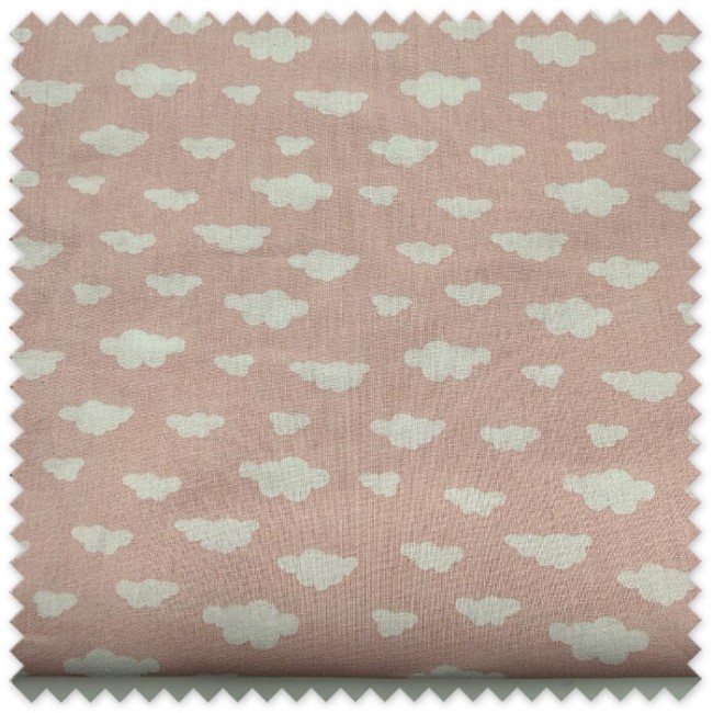 retal popelín nubes fondo rosa 0,60 m