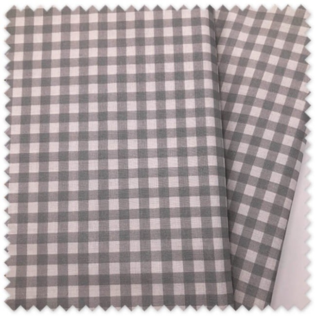 Cuadros Vichy Algodón 100% Orgánico Gris al mejor precio de almacén