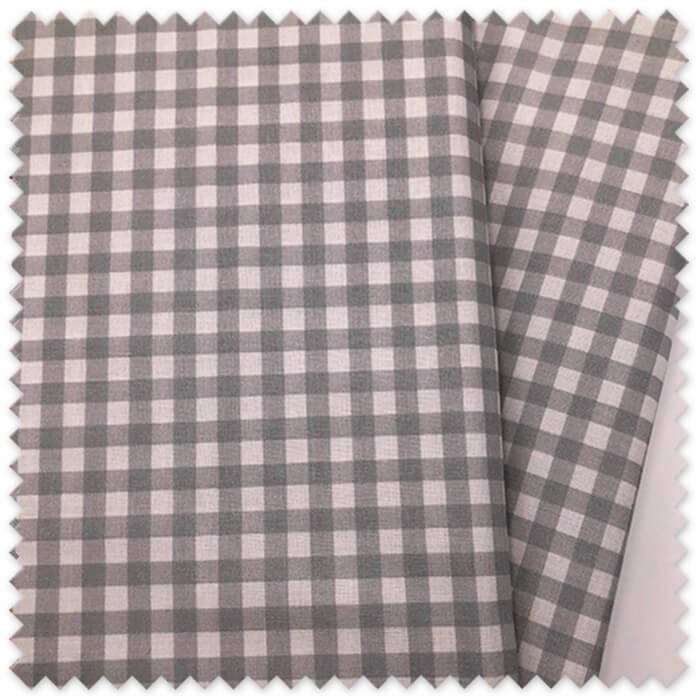 Cuadros Vichy Algodón 100% Orgánico Gris al mejor precio de almacén