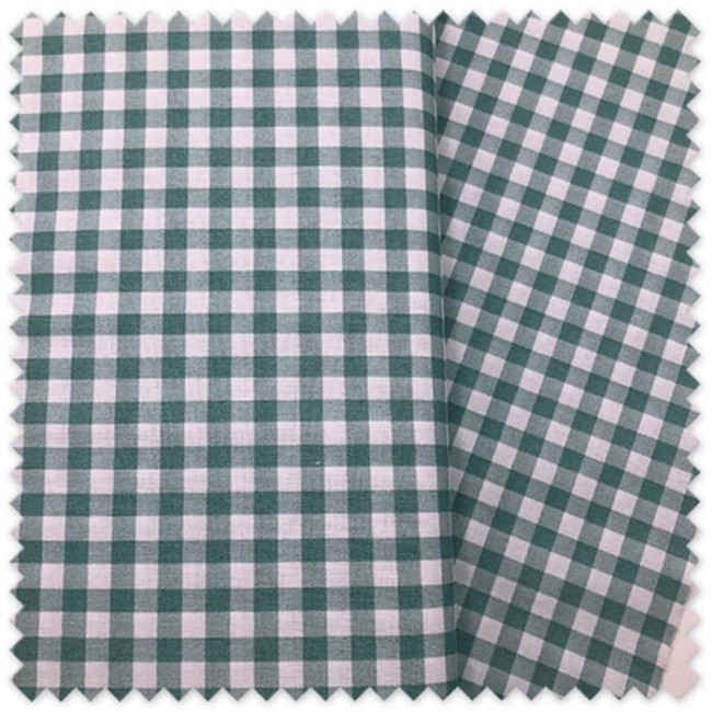 tela cuadros vichy verde menta algodón orgánico por metros