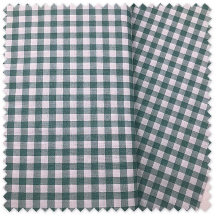 tela cuadros vichy verde menta algodón orgánico por metros