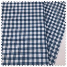 Comprar Cuadros Vichy Algodón 100% Orgánico Azul Jeans