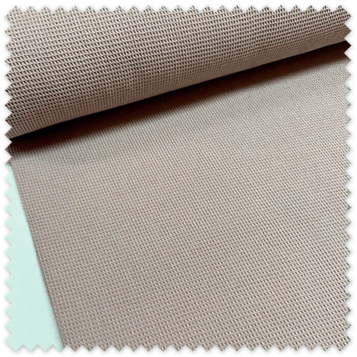 Tela mini waffle rosa vintage en detalle con relieve tipo nido de abeja