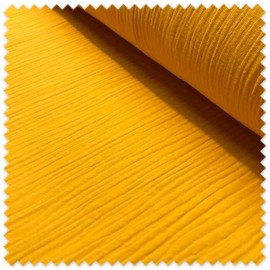 tela doble gasa mostaza por metros