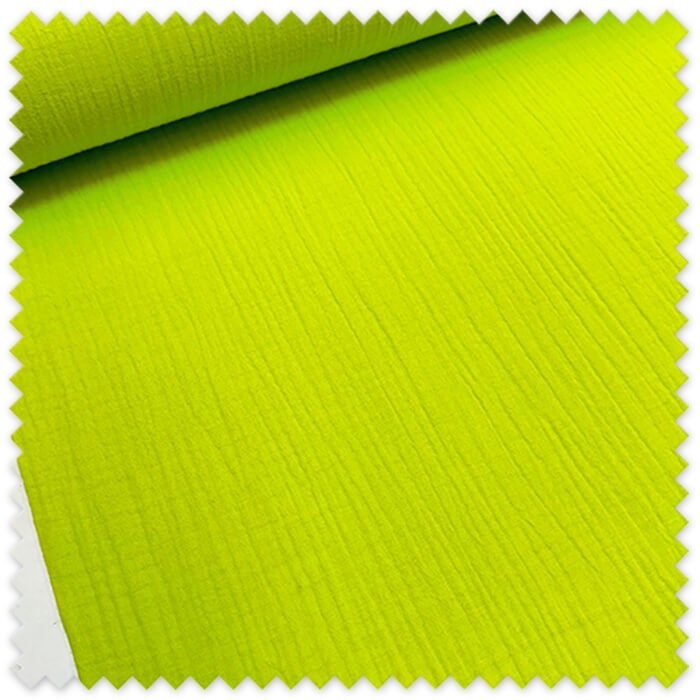 tela doble gasa verde flúor por metros