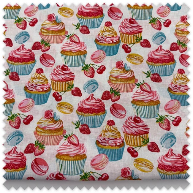 Retal algodón magdalenas muffins 0,60 m | Tela algodón estampada | Tienda de telas online