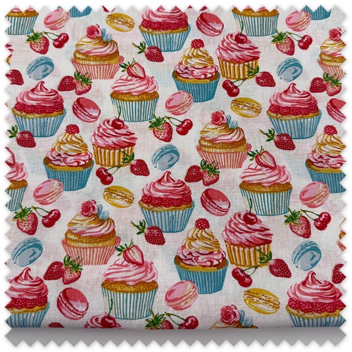 Retal algodón magdalenas muffins 0,60 m | Tela algodón estampada | Tienda de telas online