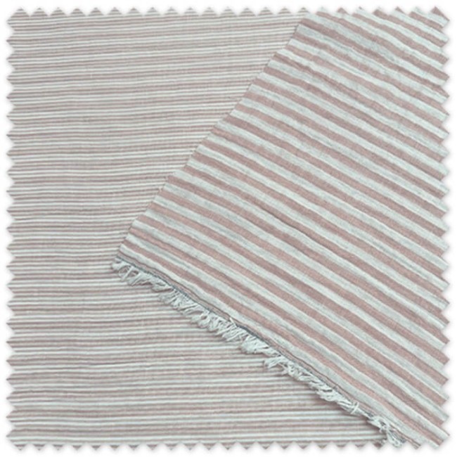 Tela doble gasa rayas doble cara rosa empolvado | Bambula algodón por metros