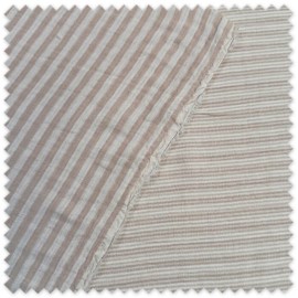 Doble Gasa Rayas Doble Cara Camel – Tejido Suave 100% Algodón | Venta de telas Online