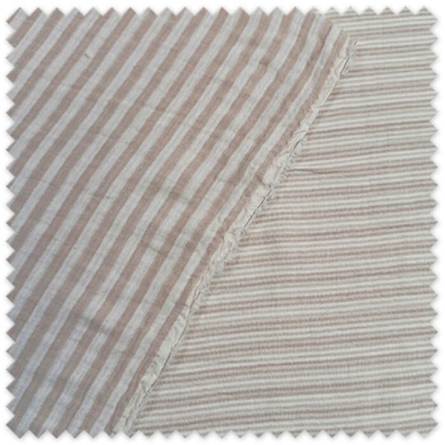 Doble Gasa Rayas Doble Cara Camel – Tejido Suave 100% Algodón | Venta de telas Online