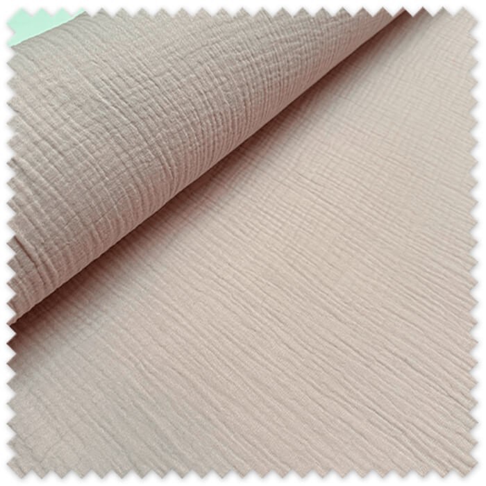 tela rosa empolvado doble gasa