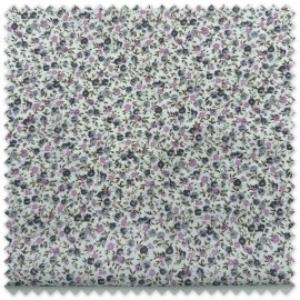 retal 0,55 metros popelín mini flores moradas grises