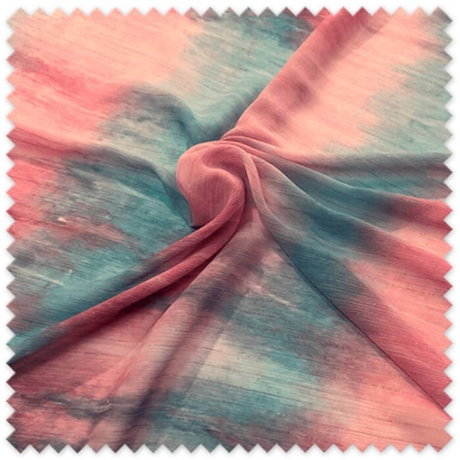 Tela Gasa Degradado Tie Dye con Sutil Hilo Lurex – OFERTA