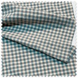 Cuadro Vichy Petróleo y Topo Seersucker | Tela Ligera, Fresca y con Textura