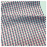 Tela Cuadro Vichy Azul y Rosa Seersucker | Algodón Bicolor Textura Arrugada