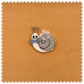 Parche forma caracol, decorar ropa infantil, parches coser, manualidades textiles, parches decorativos