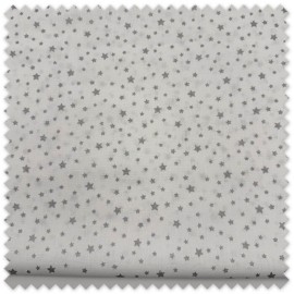 algodón 100% estampado estrellas plateadas