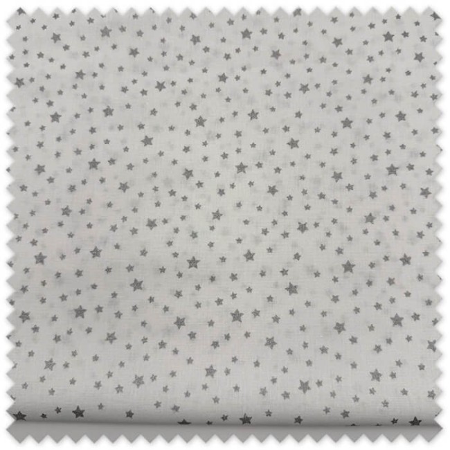 algodón 100% estampado estrellas plateadas