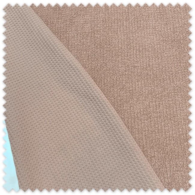 Tela waffle arena doble cara rizo natural