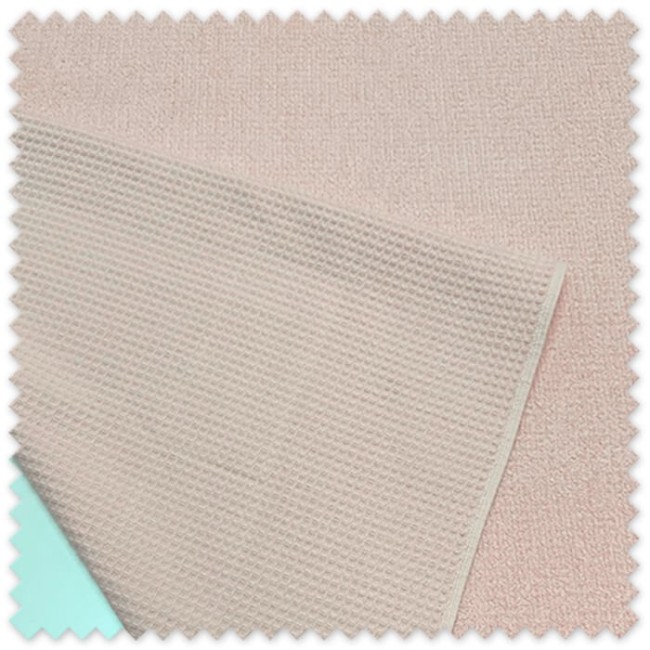 Tela absorbente rosa pastel waffle rizo para bebé