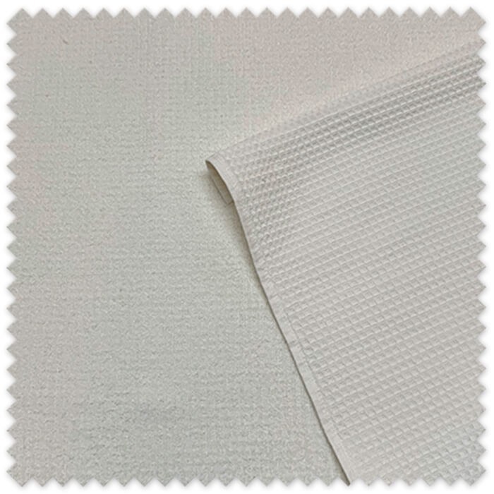 Tela doble cara rizo waffle natural para baño