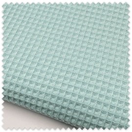 detalle relieve tela waffle verde empolvado