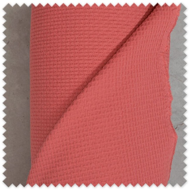 detalle textura panal algodón orgánico marsala