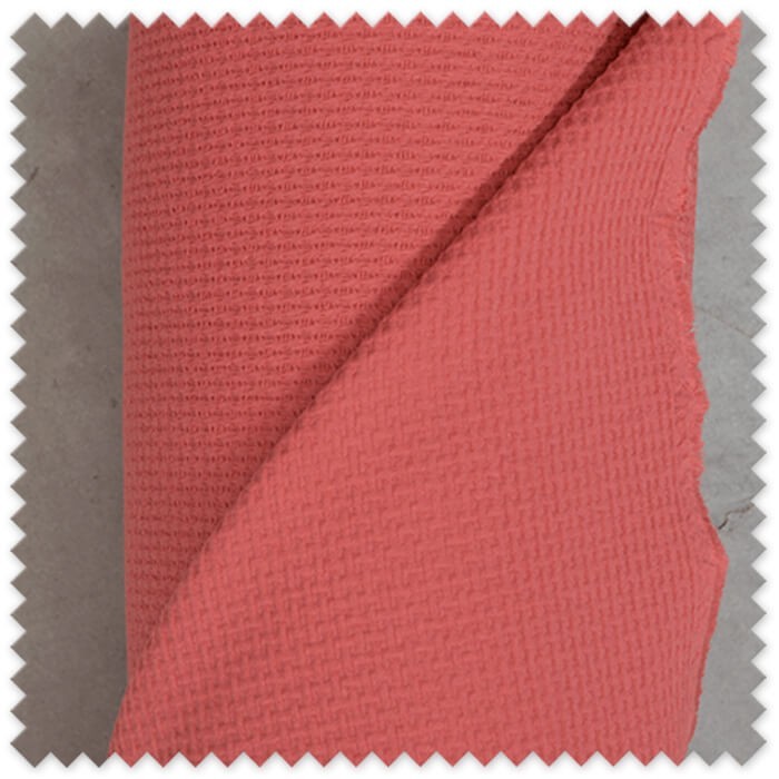 detalle textura panal algodón orgánico marsala