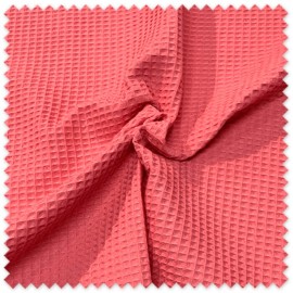 tejido waffle algodón malva intenso panal