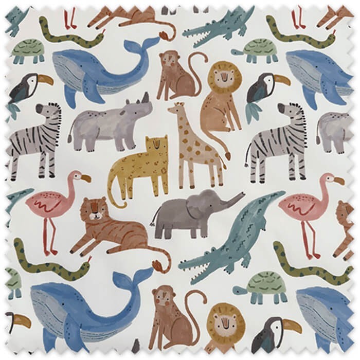 Tela Impermeable Safari | Tejido Estampado Infantil Resistente al Agua