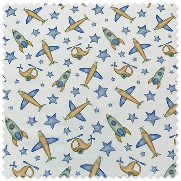 popelín infantil estampado aviones azul