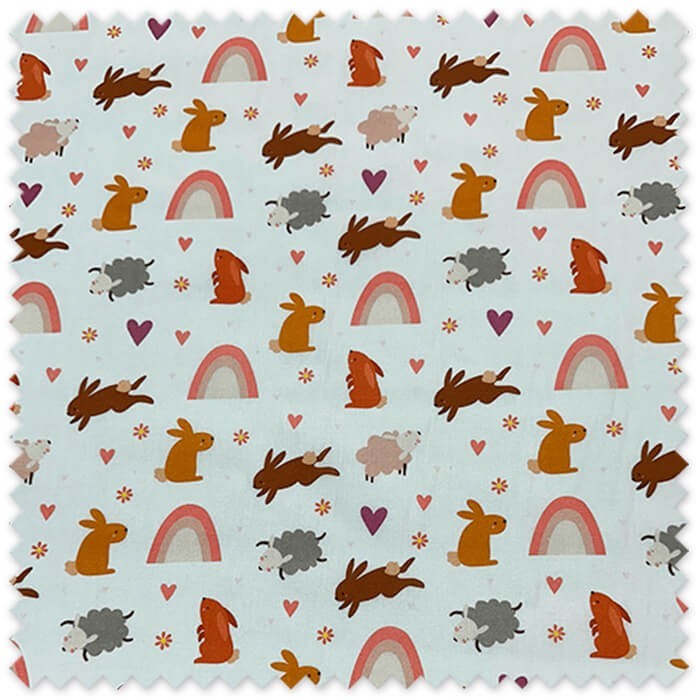 popelín infantil fondo rosa estampado bebé